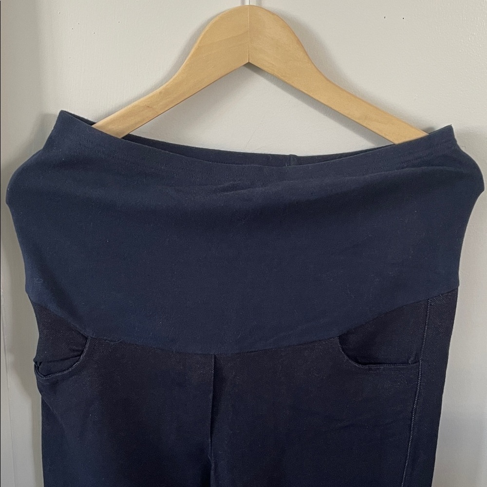 Women's Navy maternity pregnancy Pants size L - Picture 2 of 7